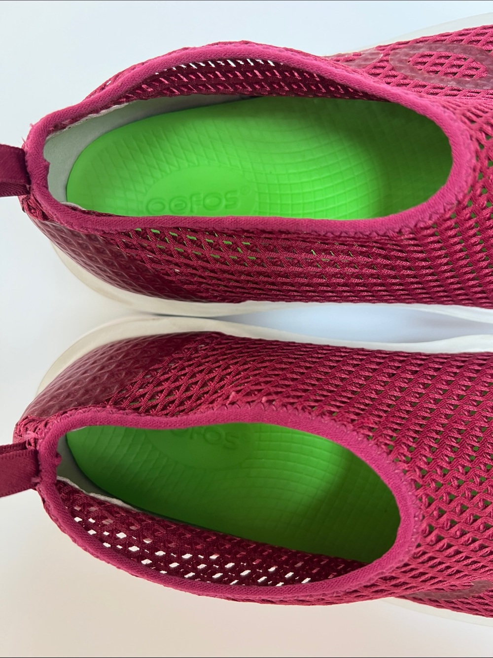 OOFOS OOmega Chukka Recovery Slip On Shoes Rosebud Pink Mesh Women’s Size 10 - Picture 8 of 12